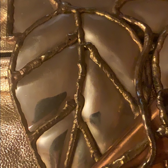 Gold / metal leaves & amethyst evening bag sale - Picture 11 of 12